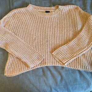 moon & madison Textured Knit Sweater in Cream